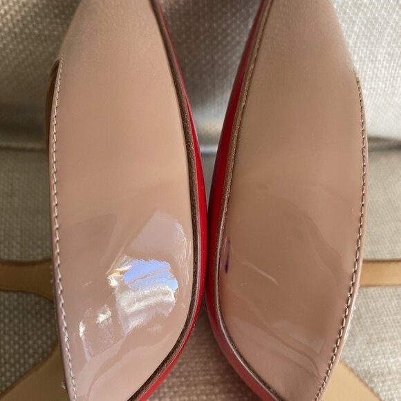 Christian Louboutin Nude Patent Leather Jumping Cross Strap Pump - Picture 5 of 14